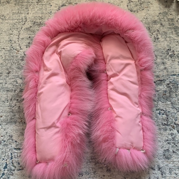 Pink fox collar - Picture 3 of 4